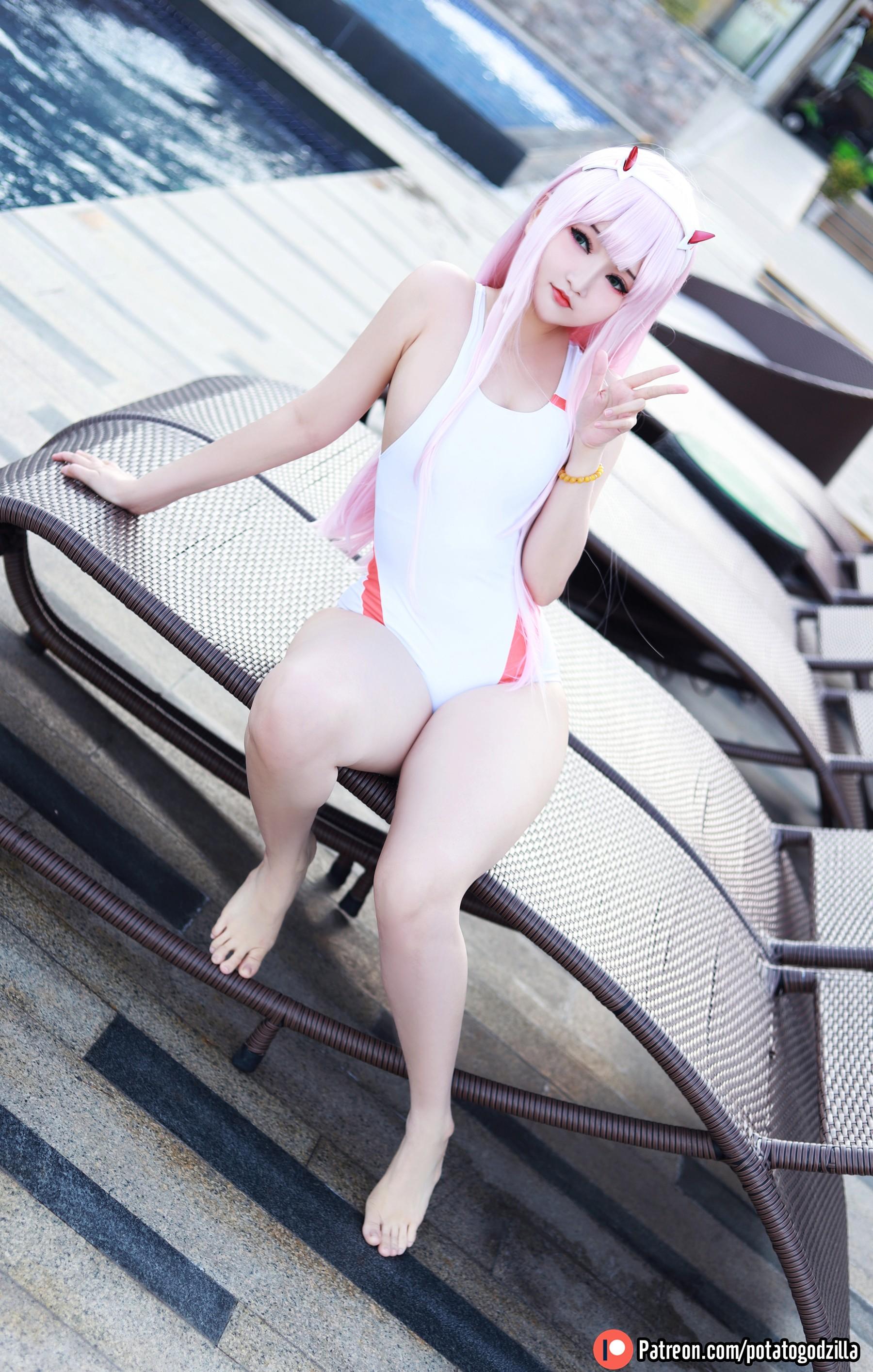 Potato Godzilla – NO.74 Zero Two Swimsuit [29P]-秀吧